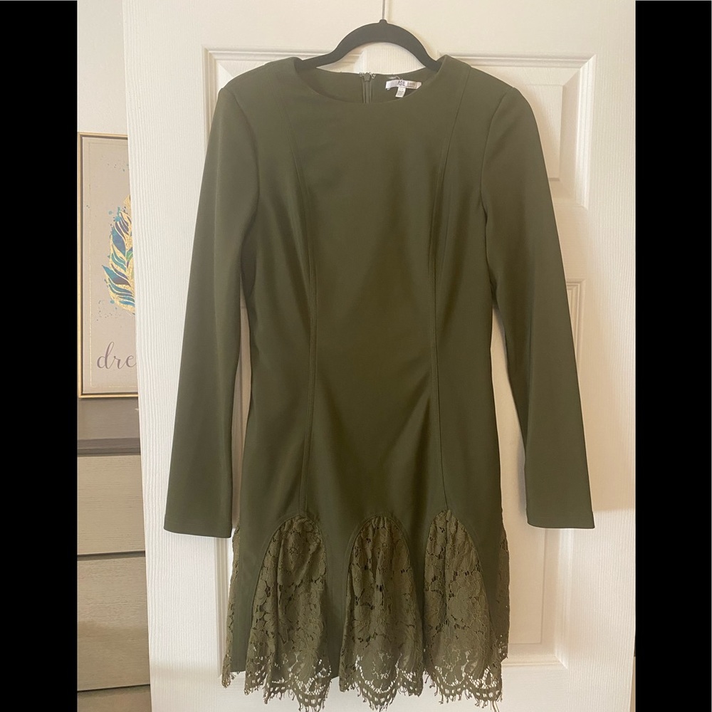 Green mini dress